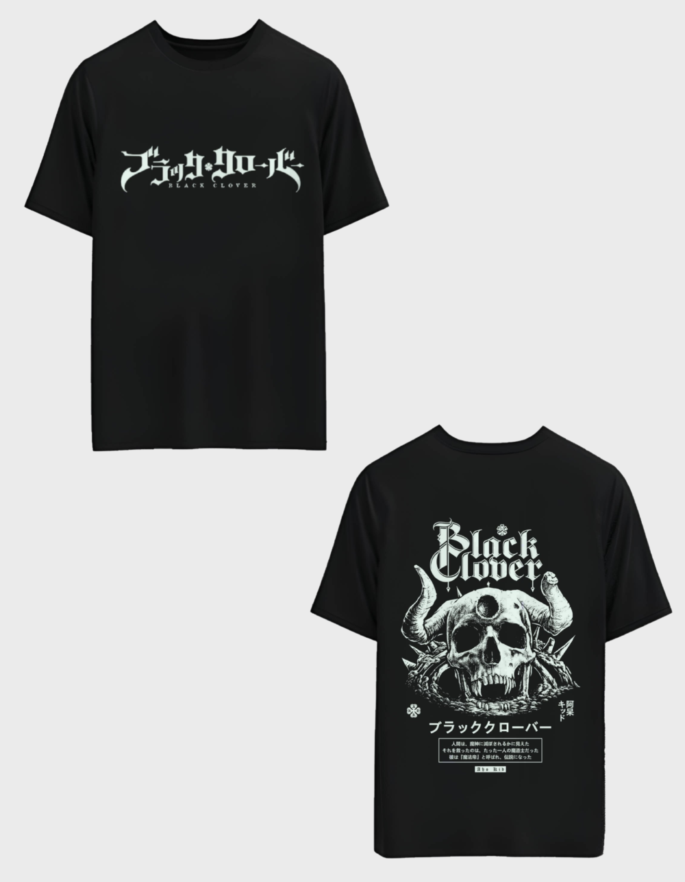 “Black Clover” Men’s Dual Print T-Shirt | Official Black Clover Anime T-shirts In India