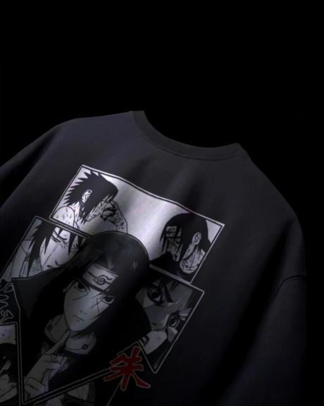 Itachi Uchiha Naruto Dual Print Oversized T-shirt Design